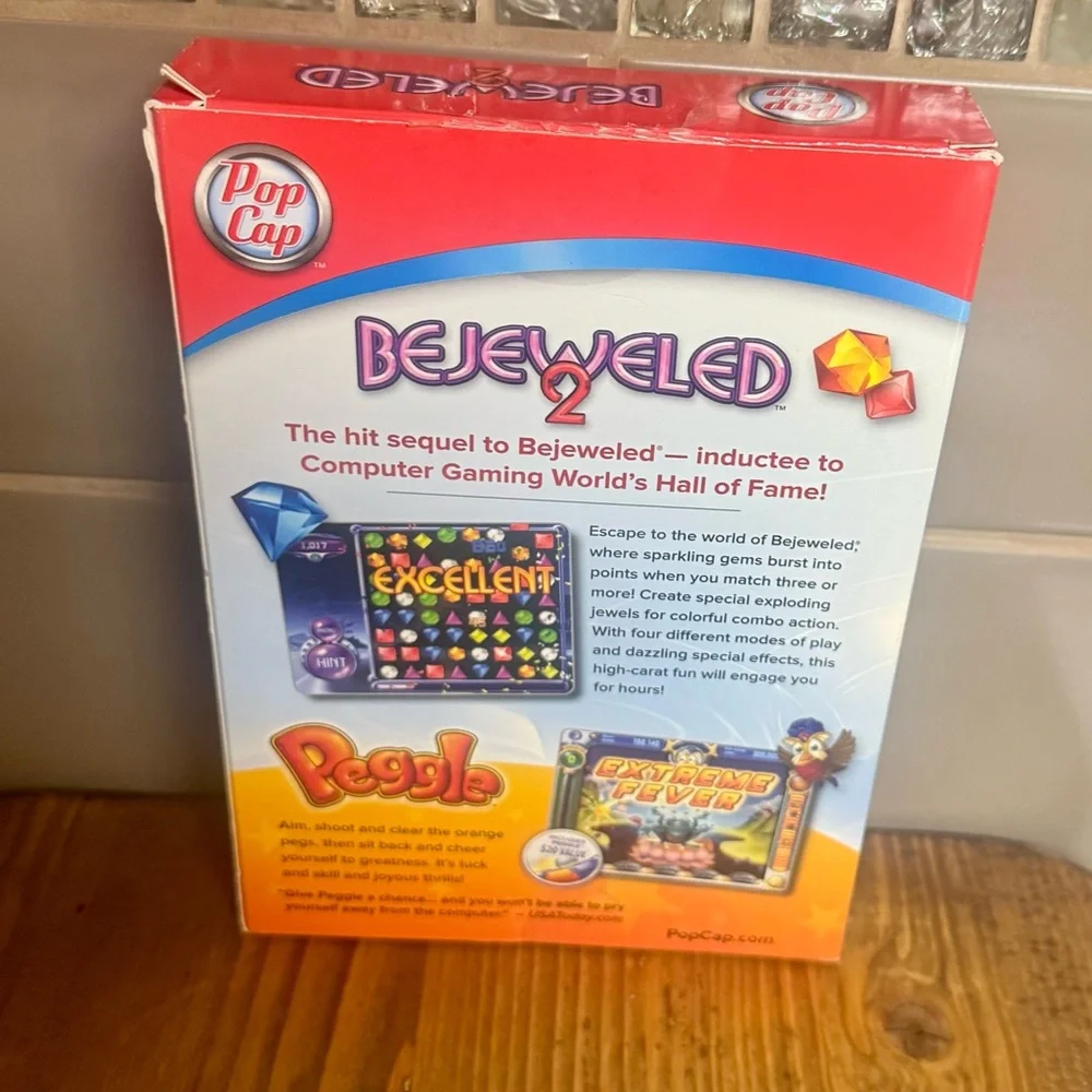 BEJEWELED 2 & Peggle PC Computer Games MAC CD-ROM by Pop Cap Games